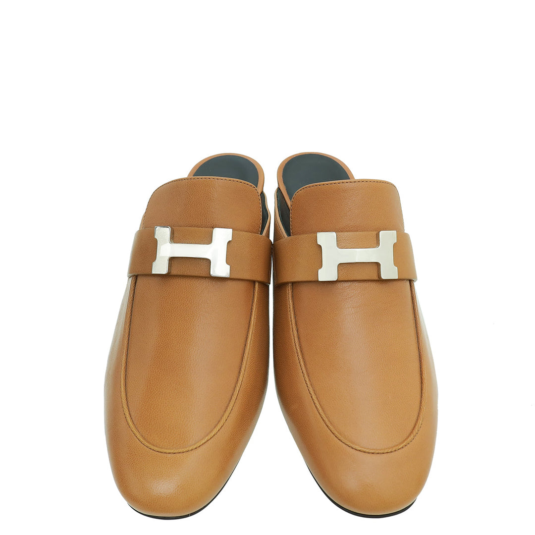 Top quality Hermes Taupe Paradis Mule 37