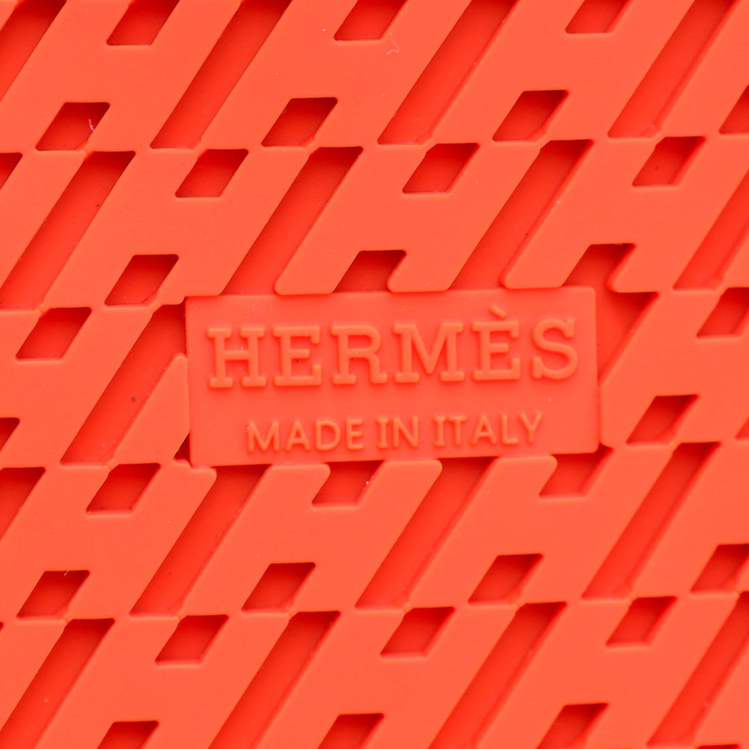 Hermes Orange Woolskin Chypre Sandal 37