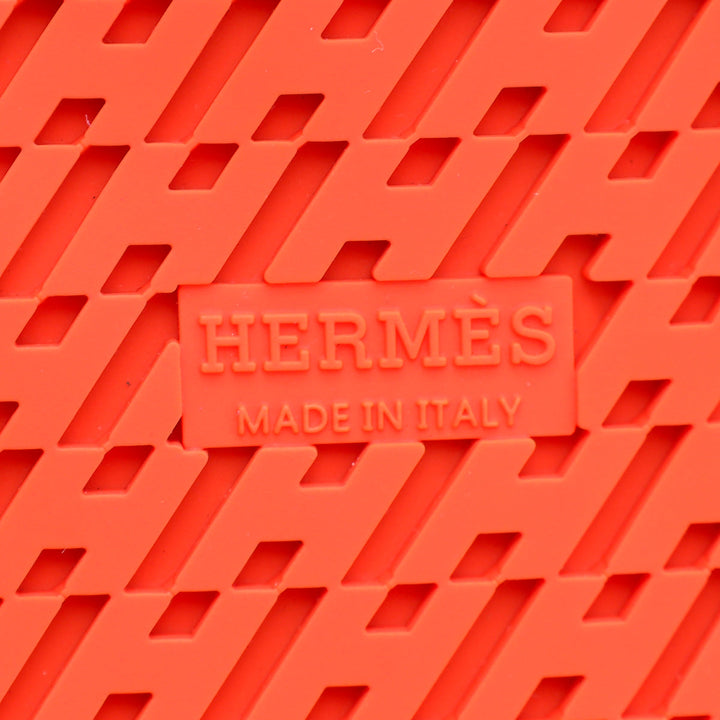 Hermes Orange Woolskin Chypre Sandal 37