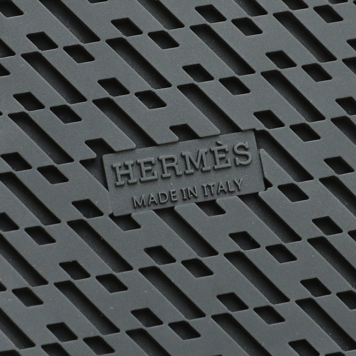 Hermes Orange Woolskin Chypre Sandal 37