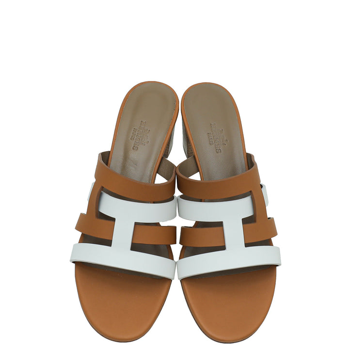 Top quality Hermes Bicolor Amica Sandal 38