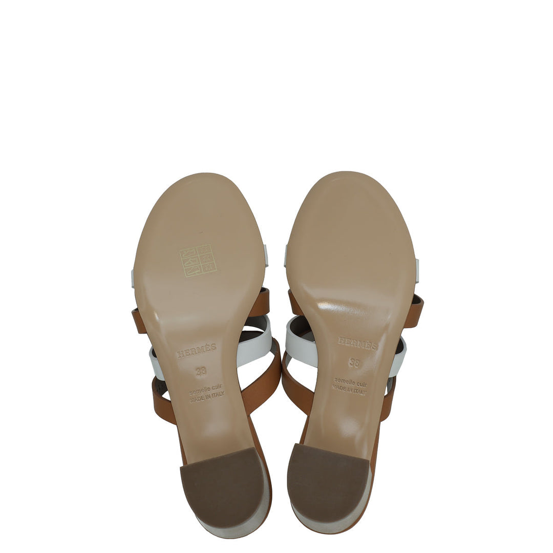Top quality Hermes Bicolor Amica Sandal 38