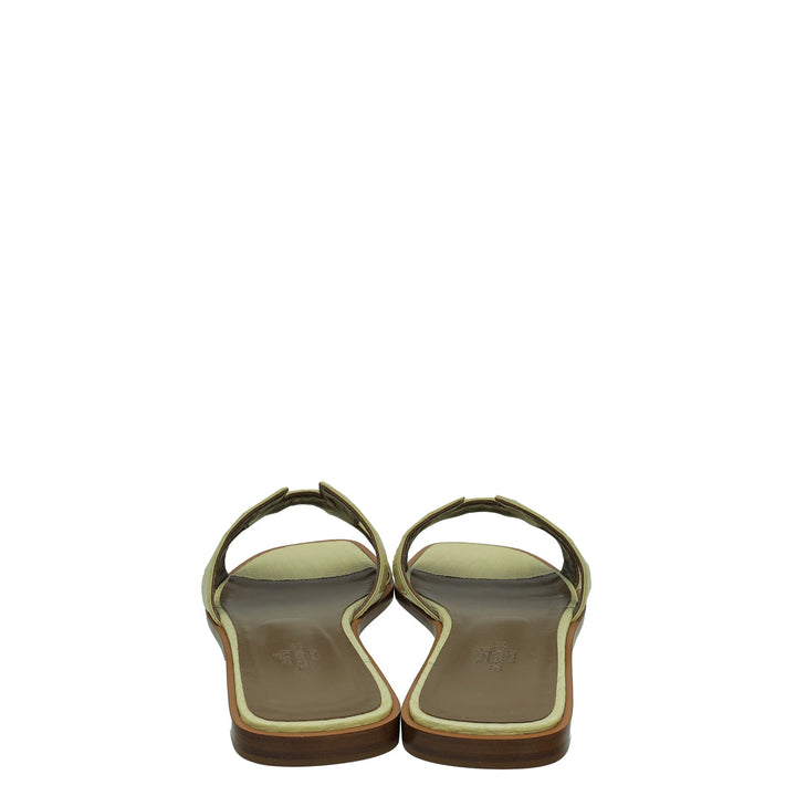 Top quality Hermes Vanille Matte Alligator Oran Sandal 38