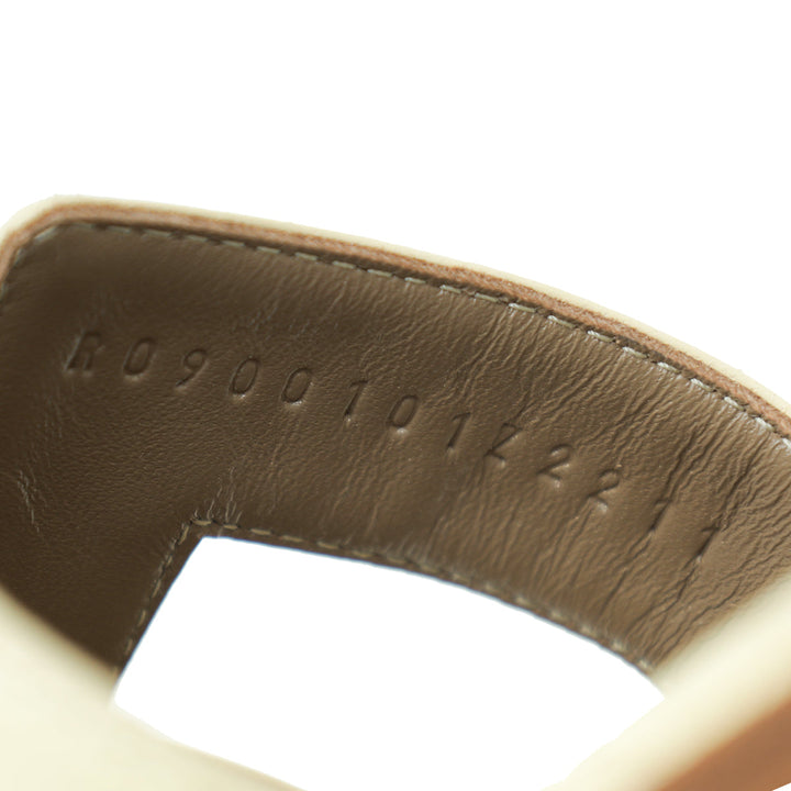 Top quality Hermes Vanille Matte Alligator Oran Sandal 38