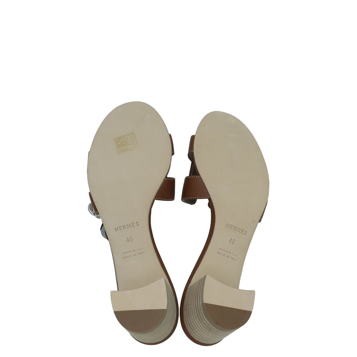 Hermes Gold Oasis Sandal 40