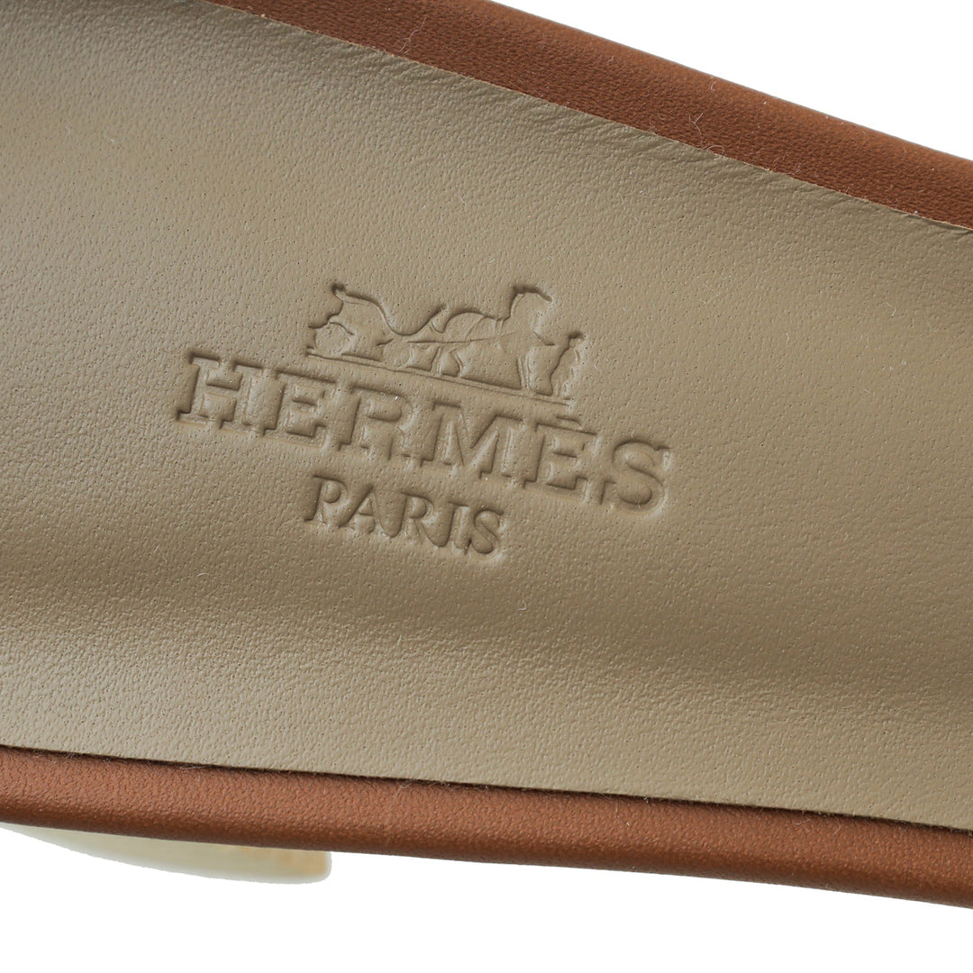 Top quality Hermes Gold Oasis Sandal 40