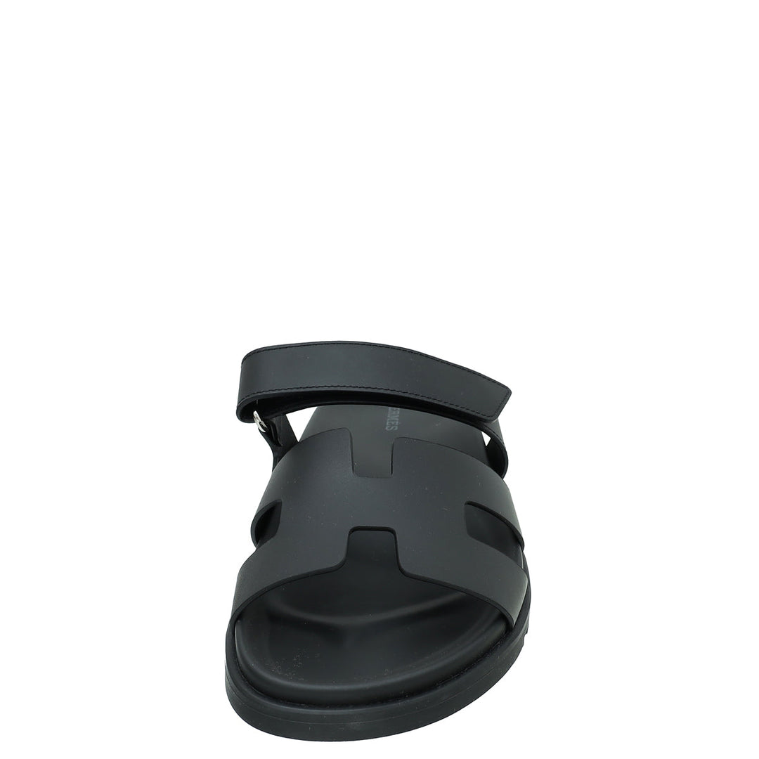 Hermes Noir Chypre Sandal 42.5