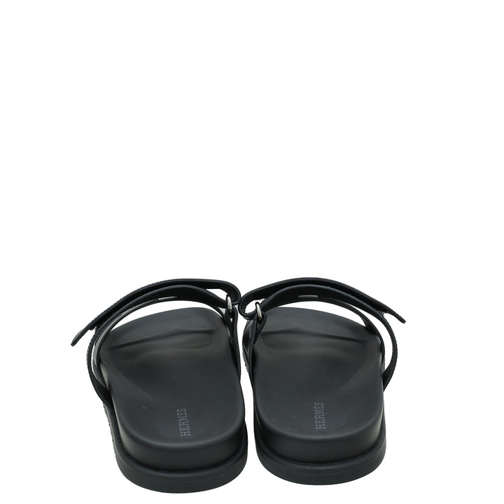 Hermes Noir Chypre Sandal 42.5