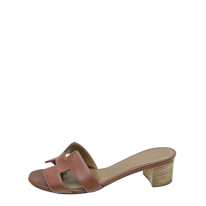 Hermes Gold Oasis Sandal 36