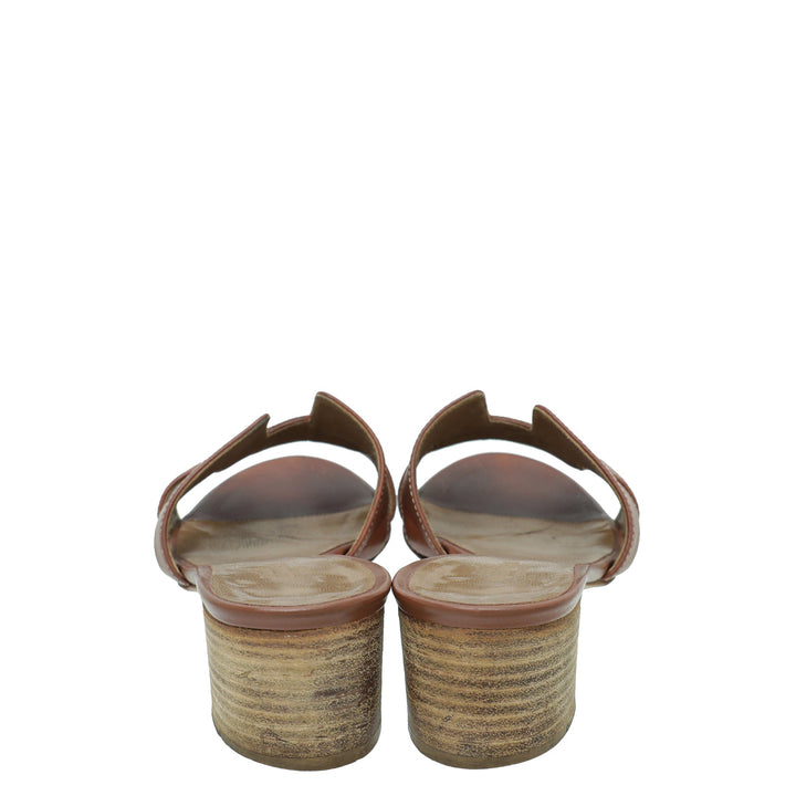 Hermes Gold Oasis Sandal 36