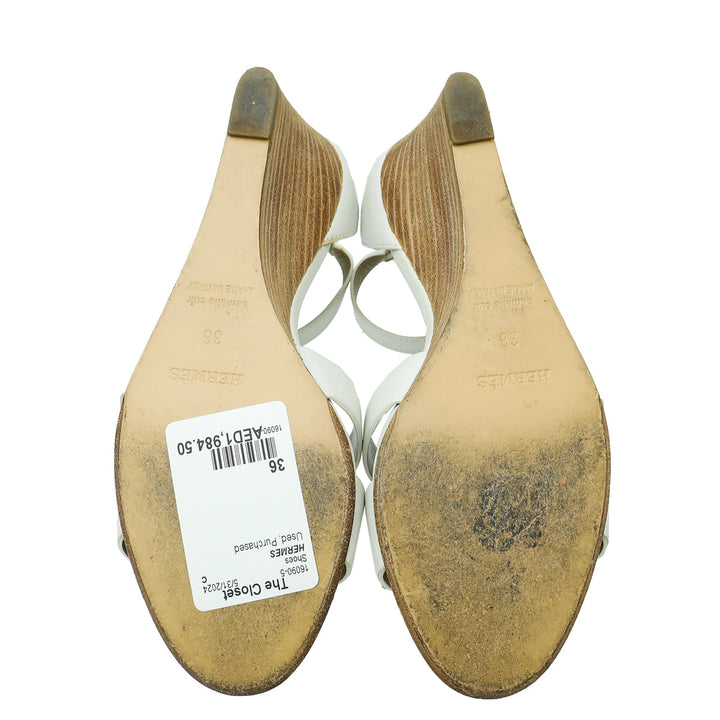 Top quality Hermes Blanc Legend Sandal 36