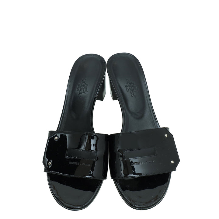 Top quality Hermes Noir Very Sandals 37.5