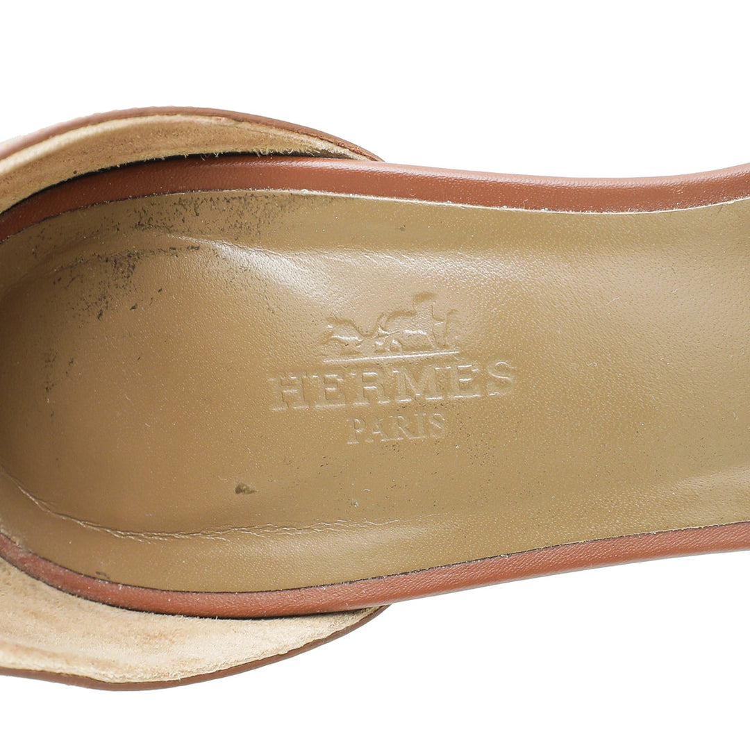 Hermes Gold Legend Sandal 37.5