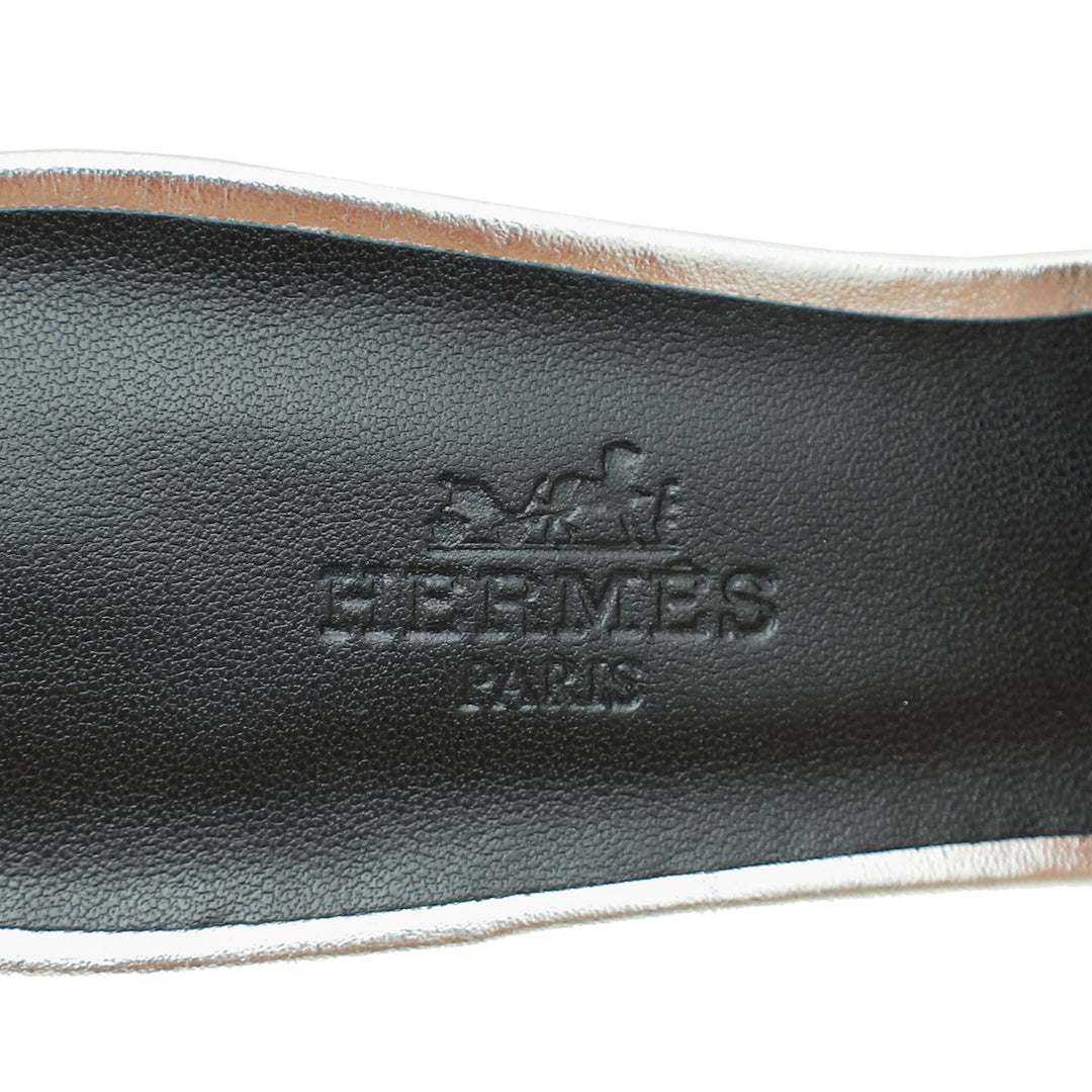 Top quality Hermes Gris Argenté Oasis Sandal 37