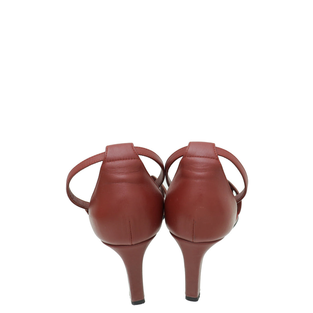Top quality Hermes Red Premiere 70 Sandal 37