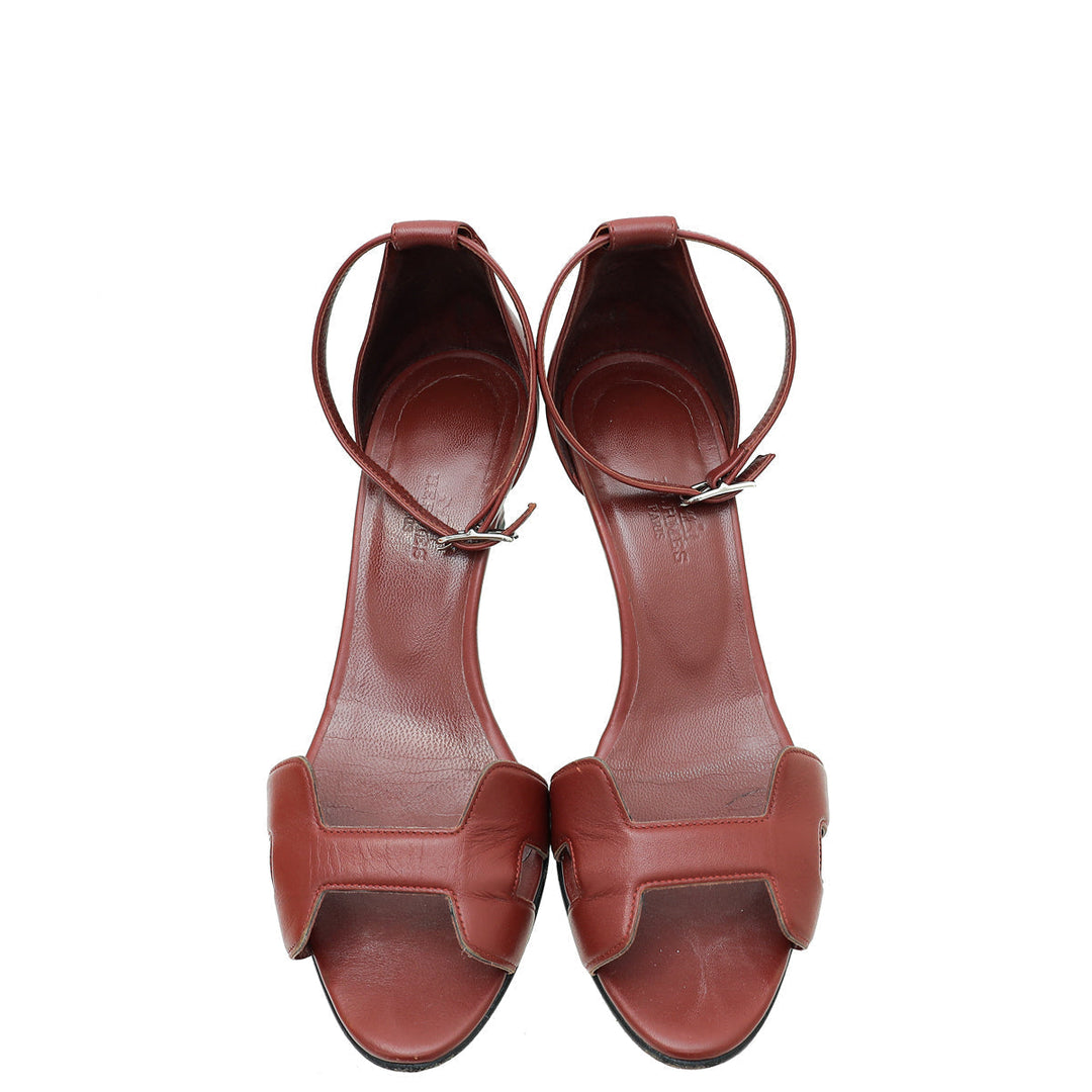 Top quality Hermes Red Premiere 70 Sandal 37