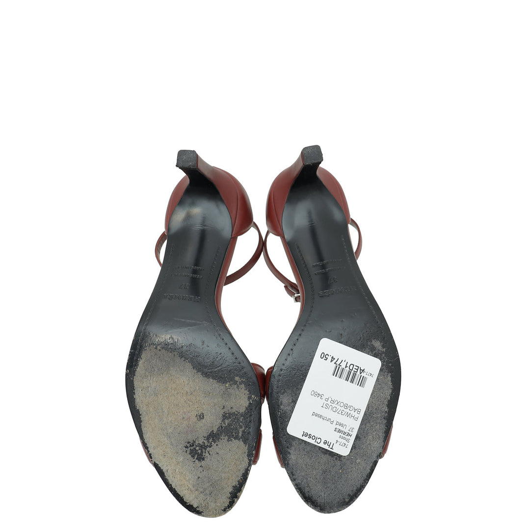 Top quality Hermes Red Premiere 70 Sandal 37