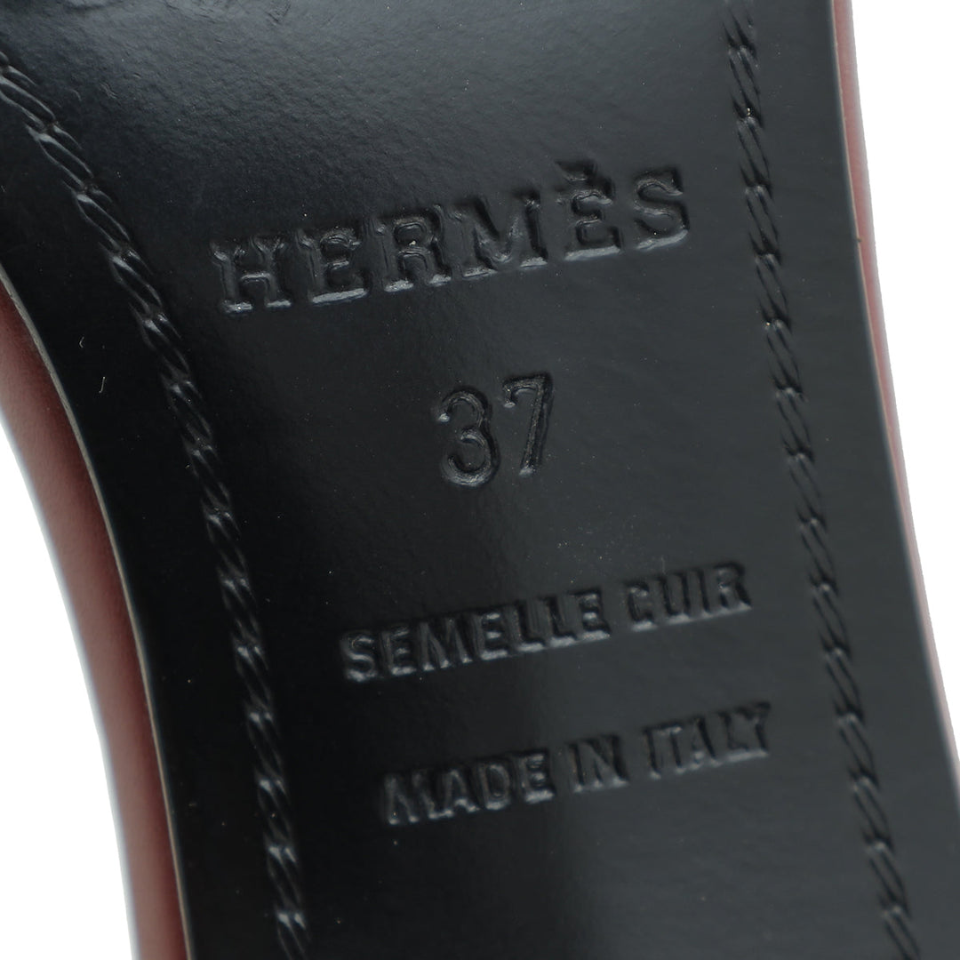 Top quality Hermes Red Premiere 70 Sandal 37