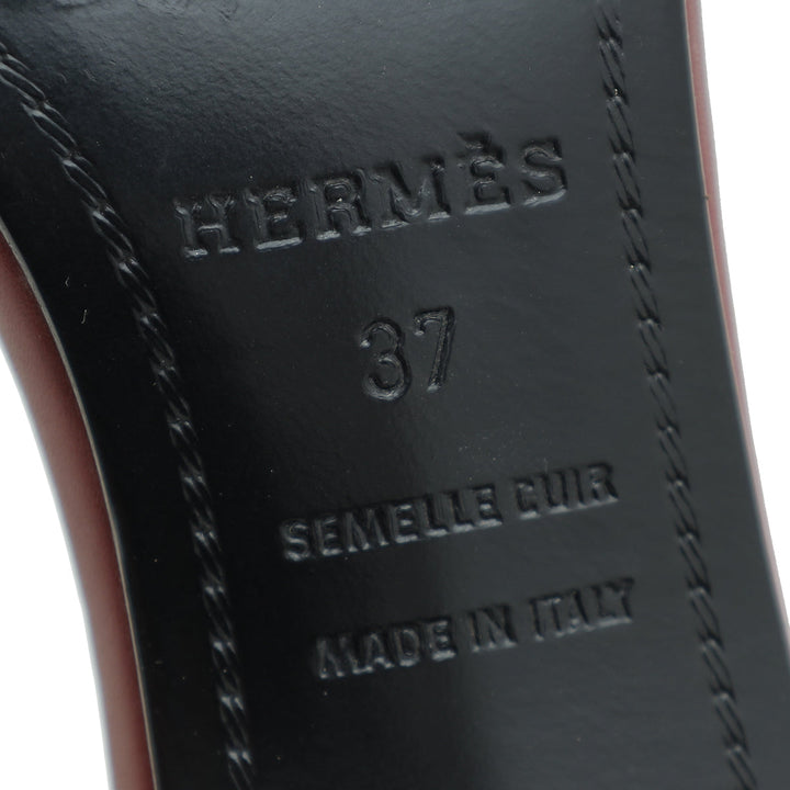 Top quality Hermes Red Premiere 70 Sandal 37
