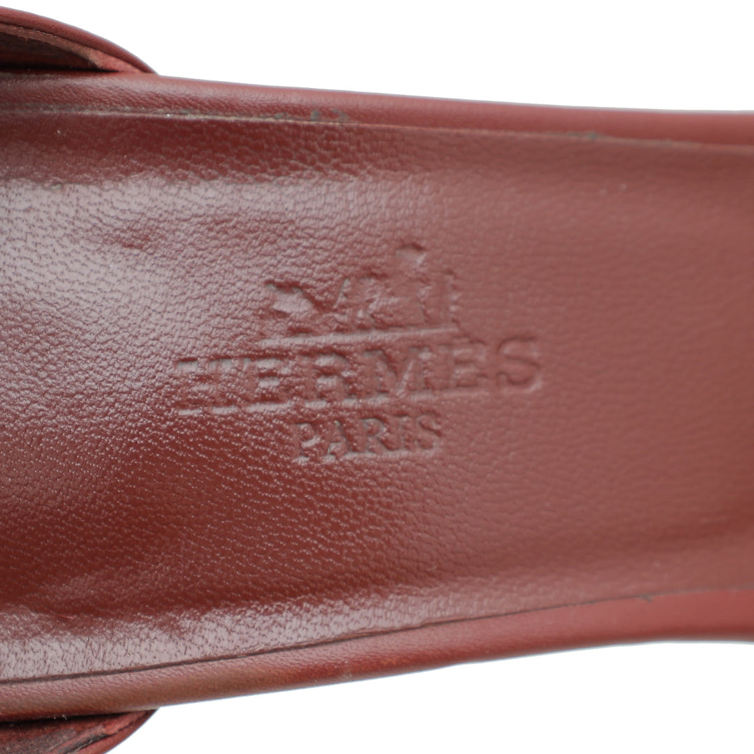Top quality Hermes Red Premiere 70 Sandal 37
