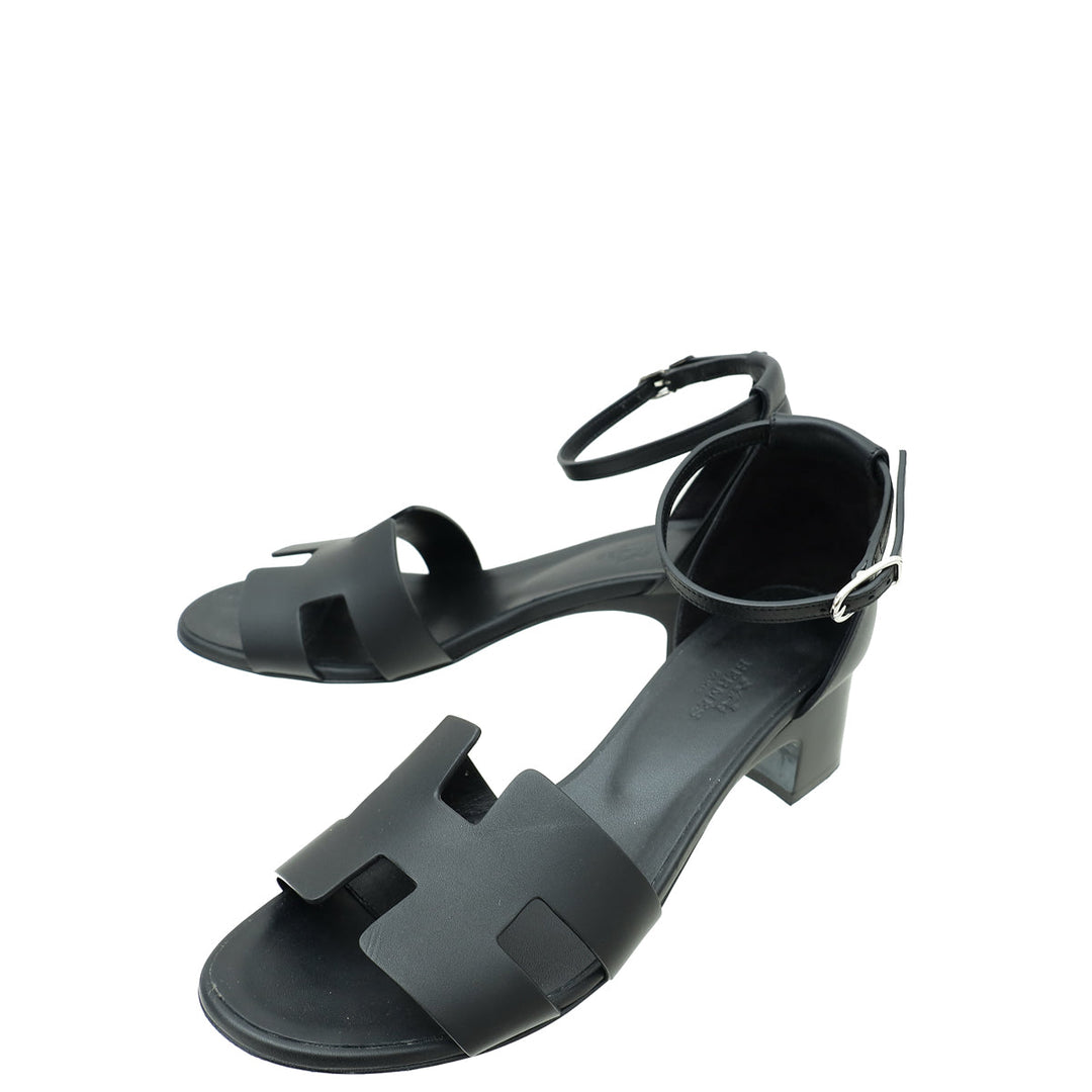 Hermes Noir Encens 50 Sandal 38.5
