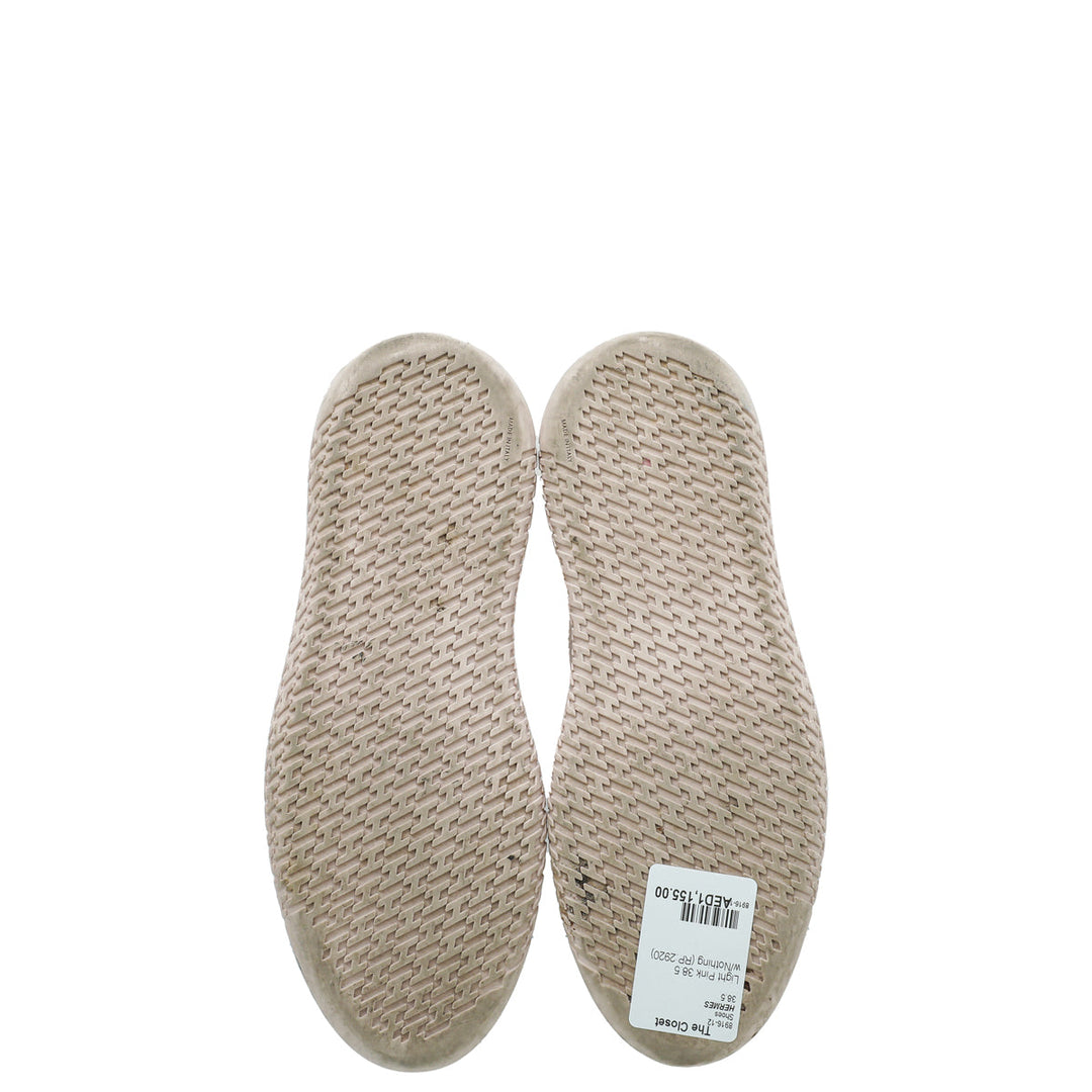 Hermes Light Pink Team Sneakers 38.5