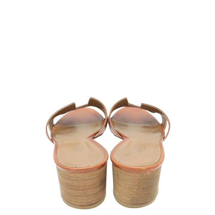 Top quality Hermes Gold Box Oasis Sandal 38