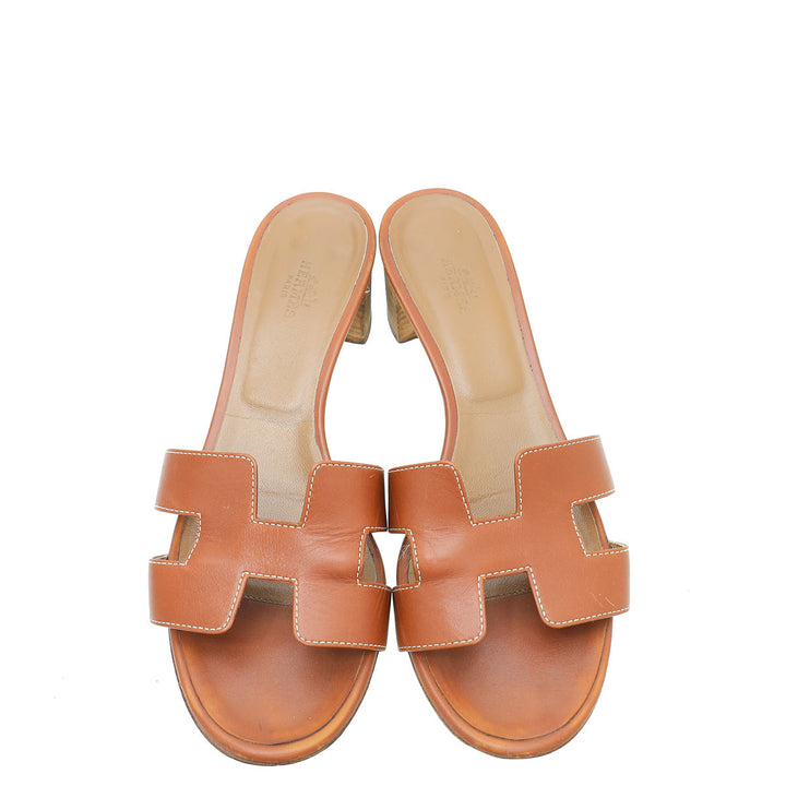 Hermes Gold Box Oasis Sandal 38