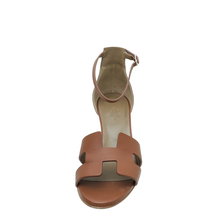 Hermes Brown Legend Sandals 39.5