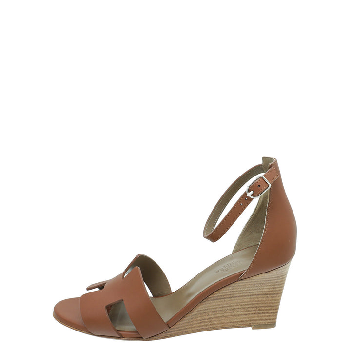 Hermes Brown Legend Sandals 39.5