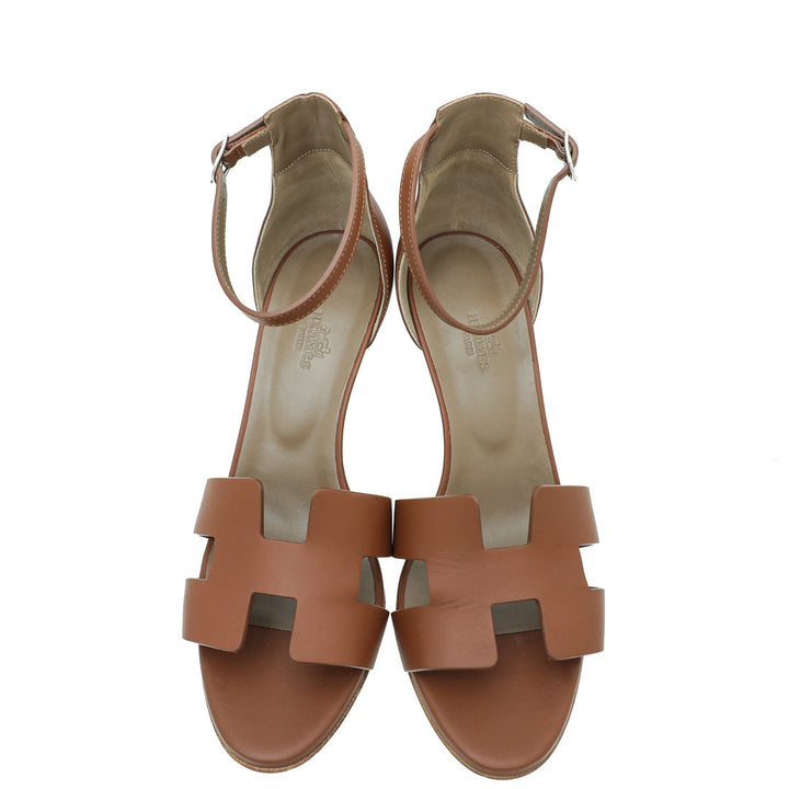 Top quality Hermes Brown Legend Sandals 39.5