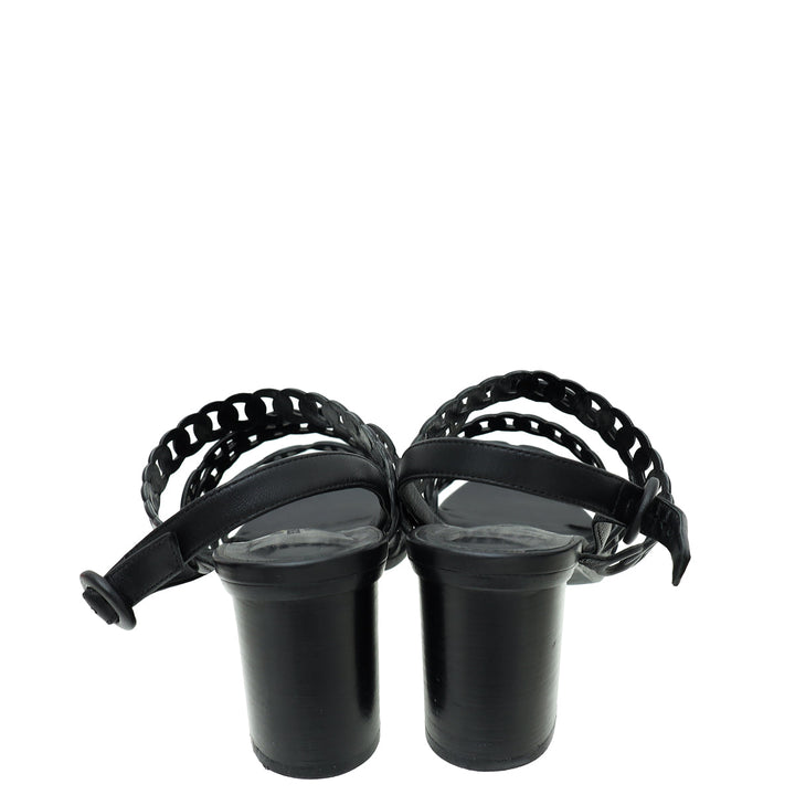 Top quality Hermes Noir Romanza Sandals 39.5