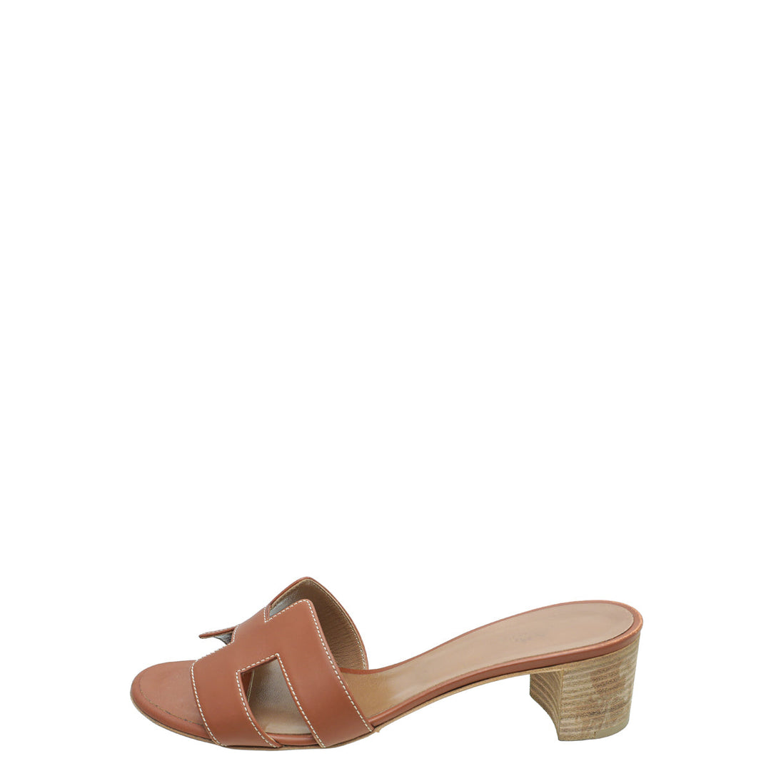 Top quality Hermes Gold Oasis Sandals 39