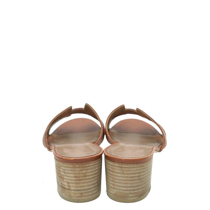 Top quality Hermes Gold Oasis Sandals 39