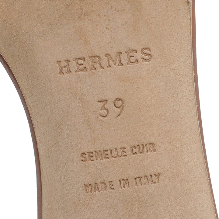Top quality Hermes Gold Oasis Sandals 39