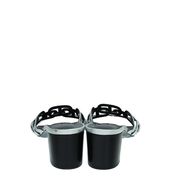 Hermes Gris Argente Tandem Sandal 39