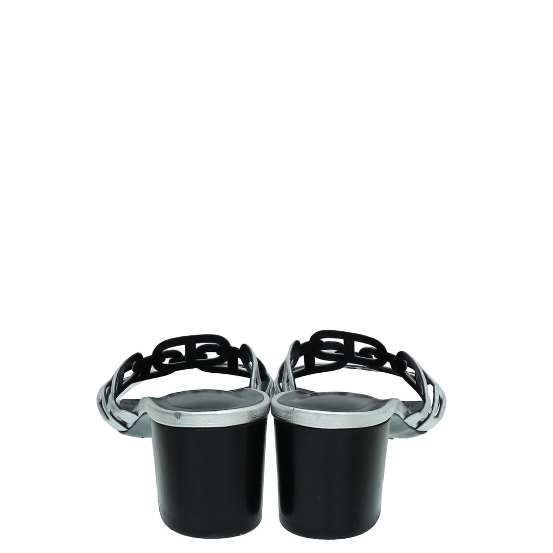 Top quality Hermes Gris Argente Tandem Sandal 39