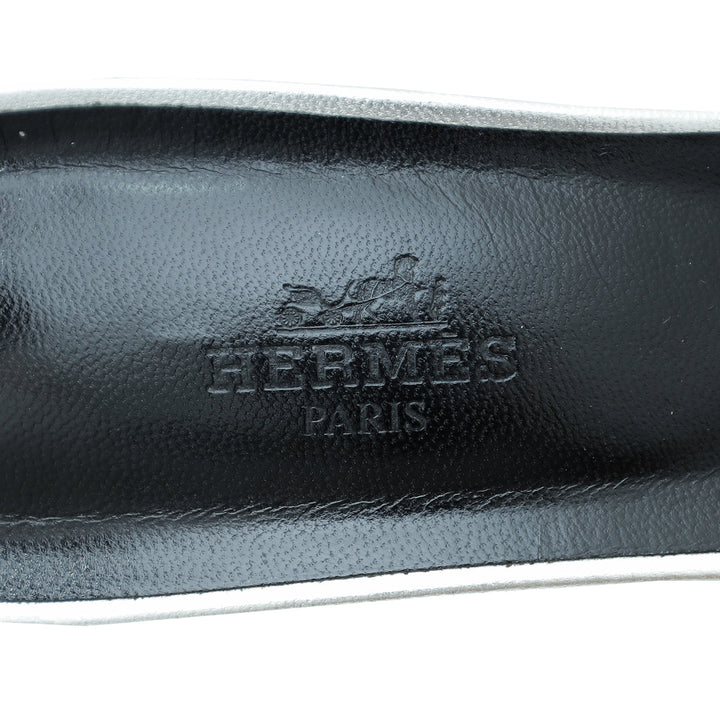 Top quality Hermes Gris Argente Tandem Sandal 39