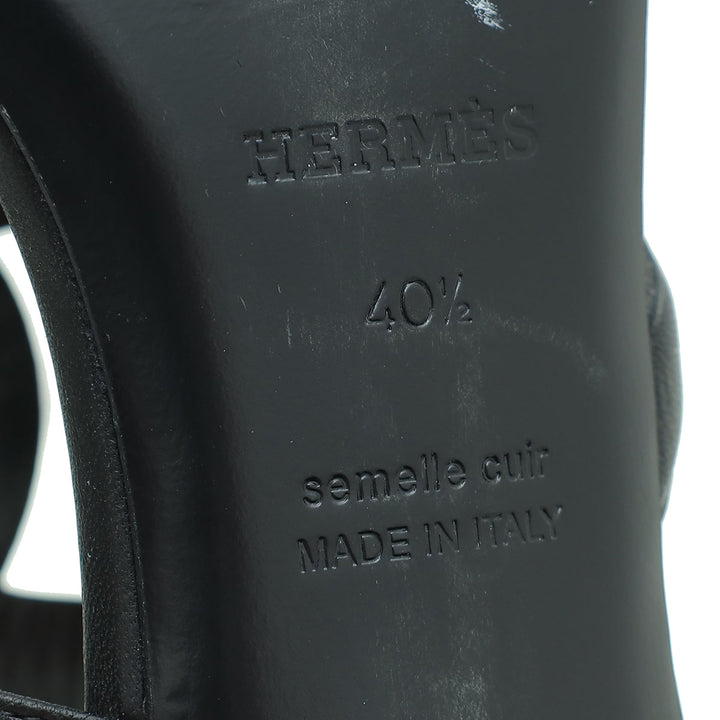 Top quality Hermes Noir Bikini Sandal 40.5