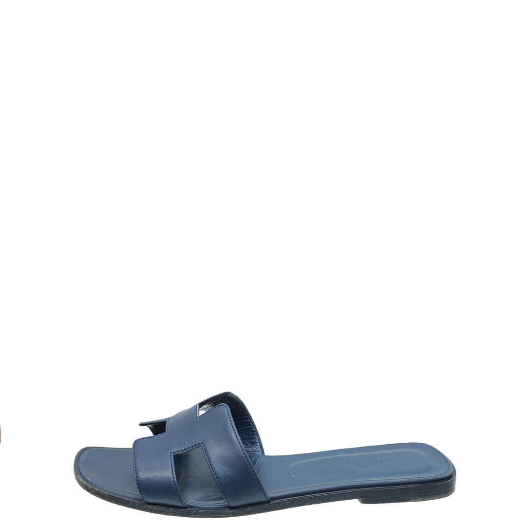 Top quality Hermes Royal Blue Oasis Sandals 40