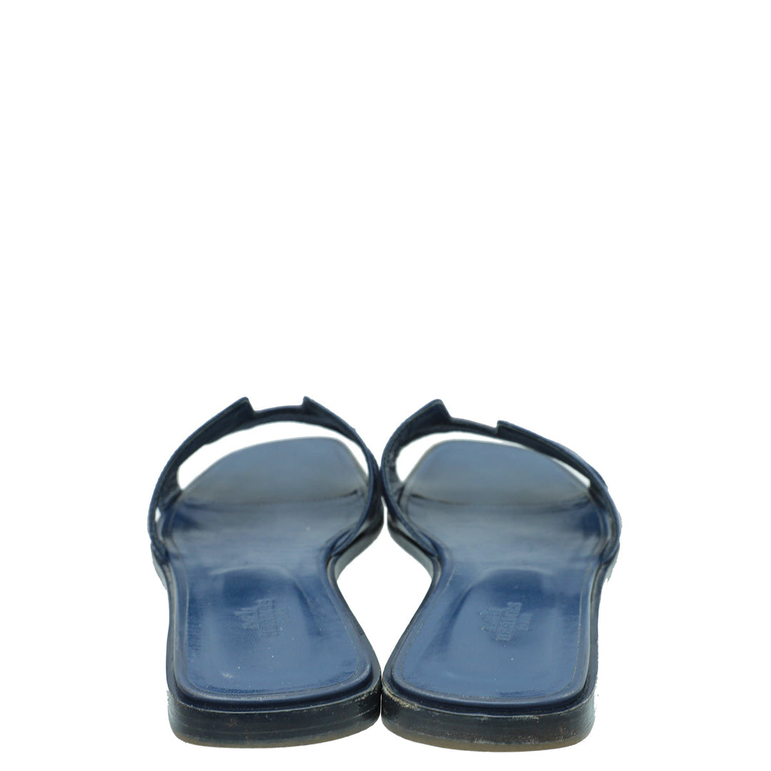 Top quality Hermes Royal Blue Oasis Sandals 40