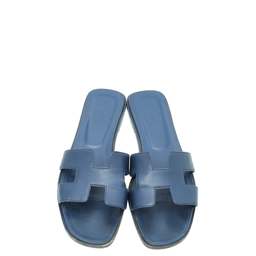 Top quality Hermes Royal Blue Oasis Sandals 40