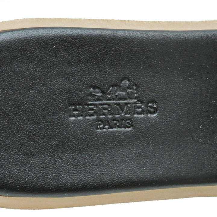 Top quality Hermes Noir Eze 30 Cork Sandal 38