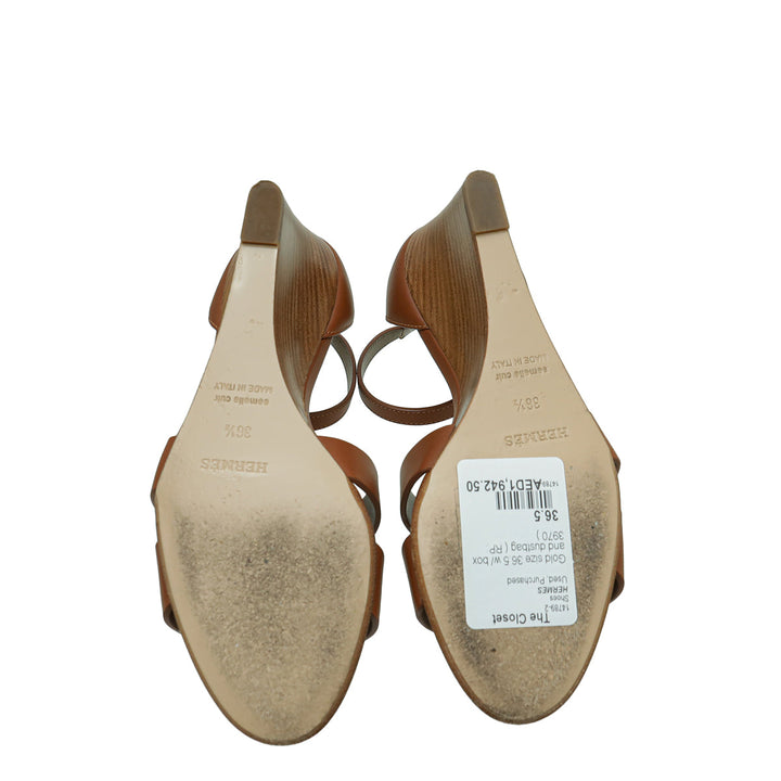Top quality Hermes Gold Legend Sandal 36.5