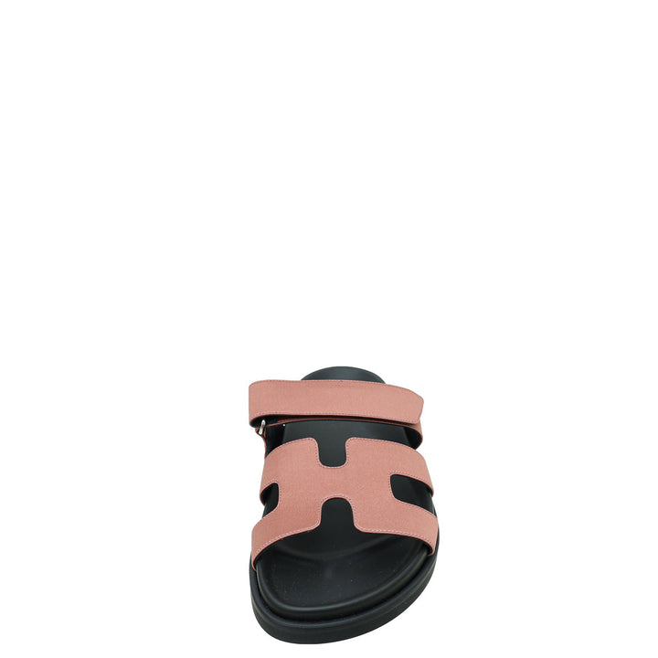Top quality Hermes Bois De Rose Satin Chypre Sandals 36.5