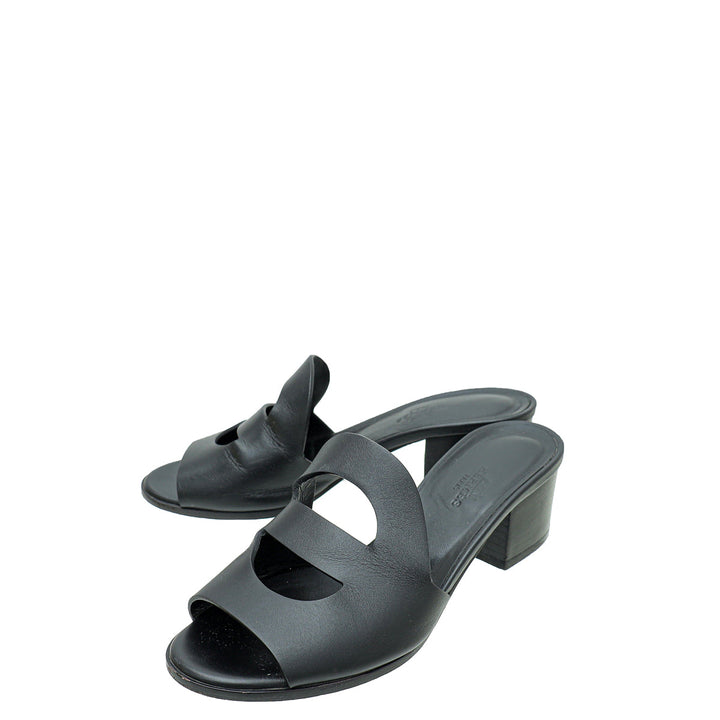 Top quality Hermes Noir Mona Sandal 36