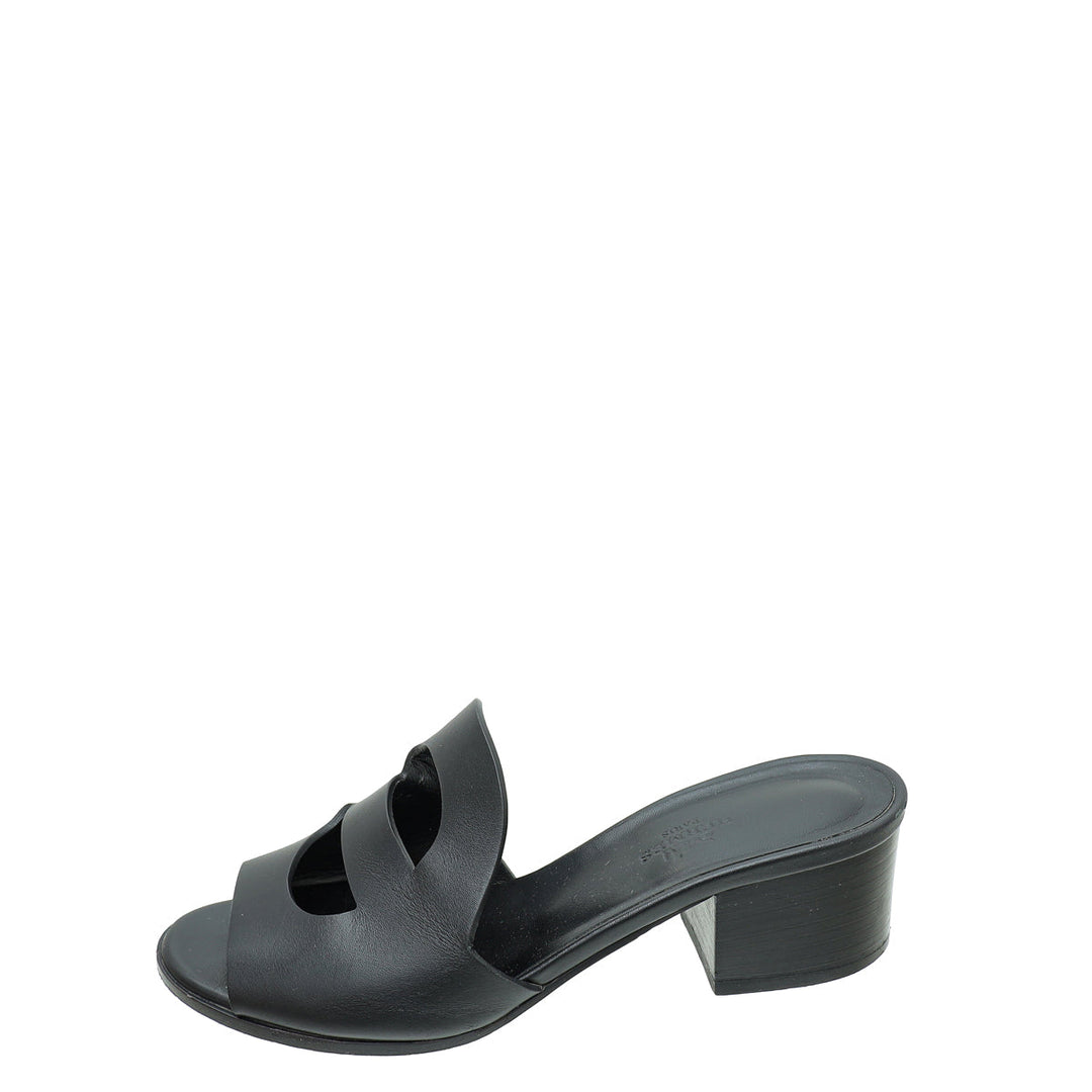 Top quality Hermes Noir Mona Sandal 36