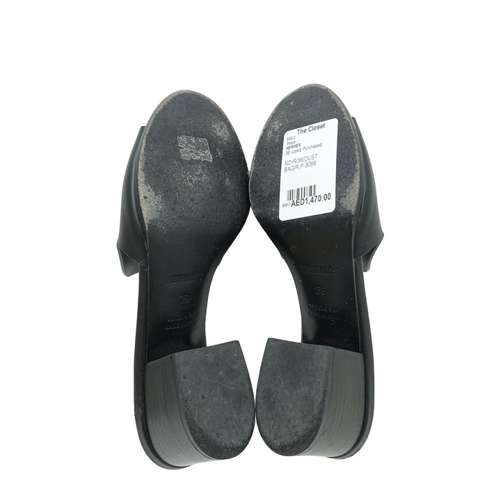 Top quality Hermes Noir Mona Sandal 36