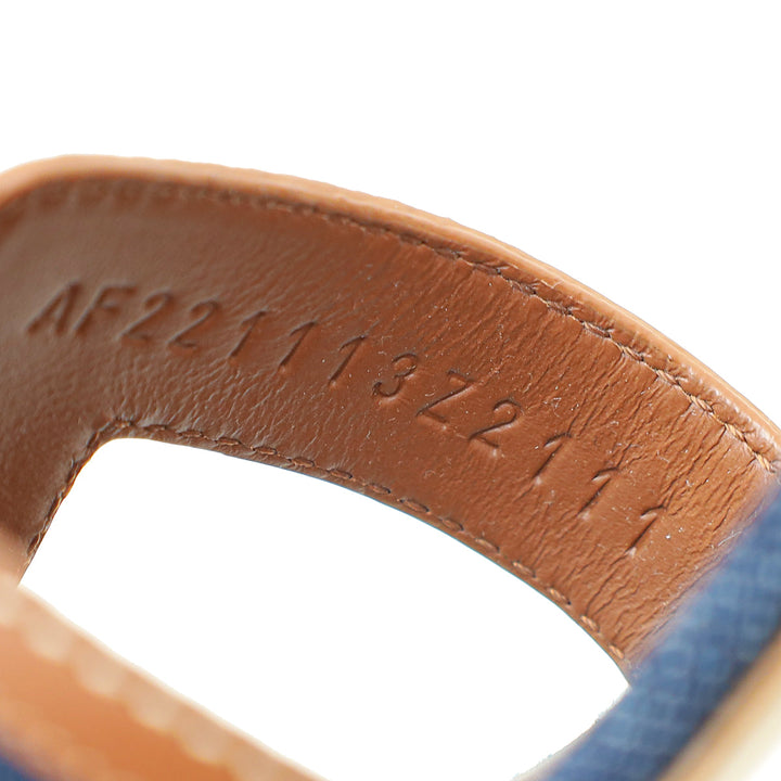 Top quality Hermes Bicolor Oasis Denim Sandal 36