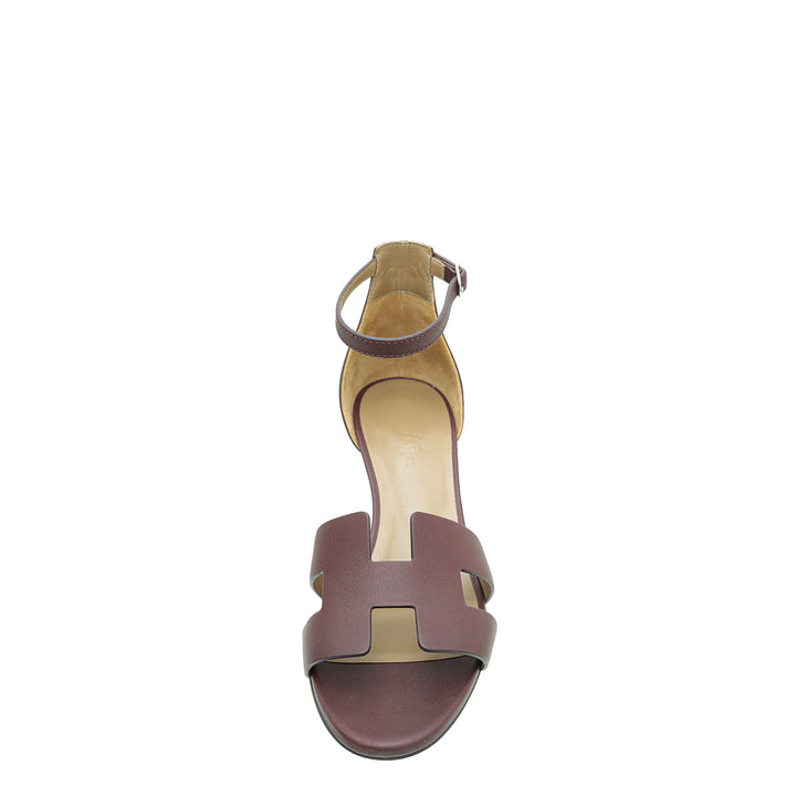 Top quality Hermes Bordeaux Legend Sandal 37.5